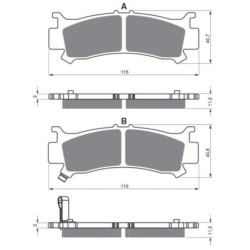 Plaquettes de frein Honda SXS 1000 Talon S2R Avant Droit 06452-HL4-A01  - EBC FA702 - Raven 100-384