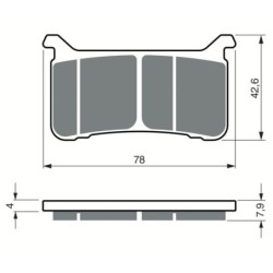 Plaquettes de frein Honda CBR 600 RR  Av Ga ou Av Dr 06455-MKF-D41 - EBC FA700 - Raven 100-386
