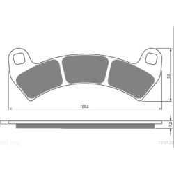 Plaquettes de frein Polaris General 1000 XP 4P (R03) Av Ga ou Av Dr 2206231 - EBC FA680 - Raven 100-391