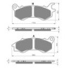 Plaquettes de frein Daytona DY 125 RS EURO 4 Avant Nc - EBC SFA709 - Raven 100-392