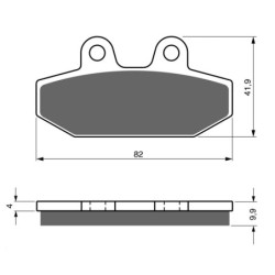 Kit plaquettes Harley-davidson Softail Deluxe FLDE Arrière 41300-197 - EBC FA747 - Raven 100-395