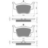 Plaquettes de frein Honda SXS 700 Pioneer 2 et 4 place Arrière 06435-HN8-016 - EBC FA714 - Raven 100-399