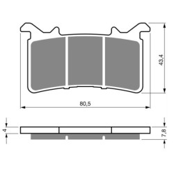 Plaquettes de frein Bmw M 1000 RR Av Ga ou Av Dr Nc - EBC FA757 - Raven 100-415