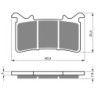 Plaquettes de frein Bmw M 1000 XR  Av Ga ou Av Dr 34111542307 - EBC FA757 - Raven 100-415