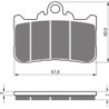 Plaquettes de frein Honda CBR 500 R  Avant 06455-MKP-DN1 - EBC FA757 - Raven 100-434