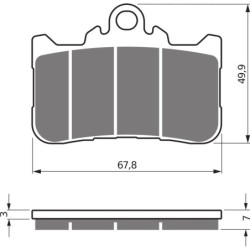 Plaquettes de frein Honda CB 750 Hornet  Av Ga ou Av Dr 06455-MKP-DN1 - EBC FA757 - Raven 100-434