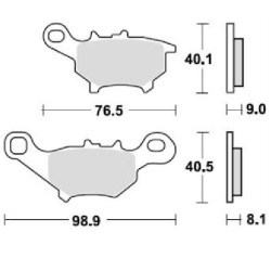 Plaquettes de frein Aeon CO-IN ECO  Avant 230374 - EBC SFA384 - Raven 100-500