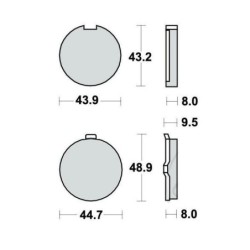 Plaquettes de frein Suzuki GP 125  Avant 59300-39840 - EBC FA56 - Raven 100-502