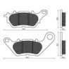 Plaquettes de frein Yamaha Tricity 300  Arrière B74-F5806-00 - EBC FA706 - Raven 100-503
