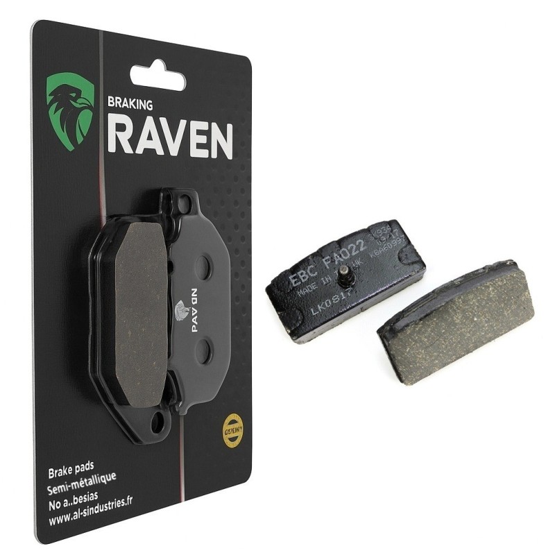 Plaquettes de frein Bmw R 90 S  Av Ga ou Av Dr 34112301356 - EBC FA22 - Raven 100-504