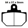 Plaquettes de frein Honda FL 400 R Pilot  Arrière 43120-HE0-306 - EBC FA22 - Raven 100-506
