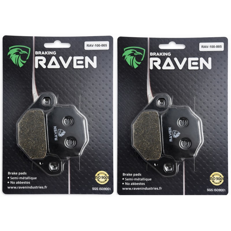 2 Kit plaquettes frein Quadzilla XLC 500  Av Ga et Dr Nc - EBC FA67 - Raven 101-005