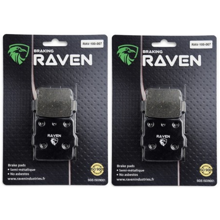 2 Kit plaquettes frein Honda TRX 250 Recon  Av Ga et Av Dr Nc - EBC FA84 - Raven 101-007