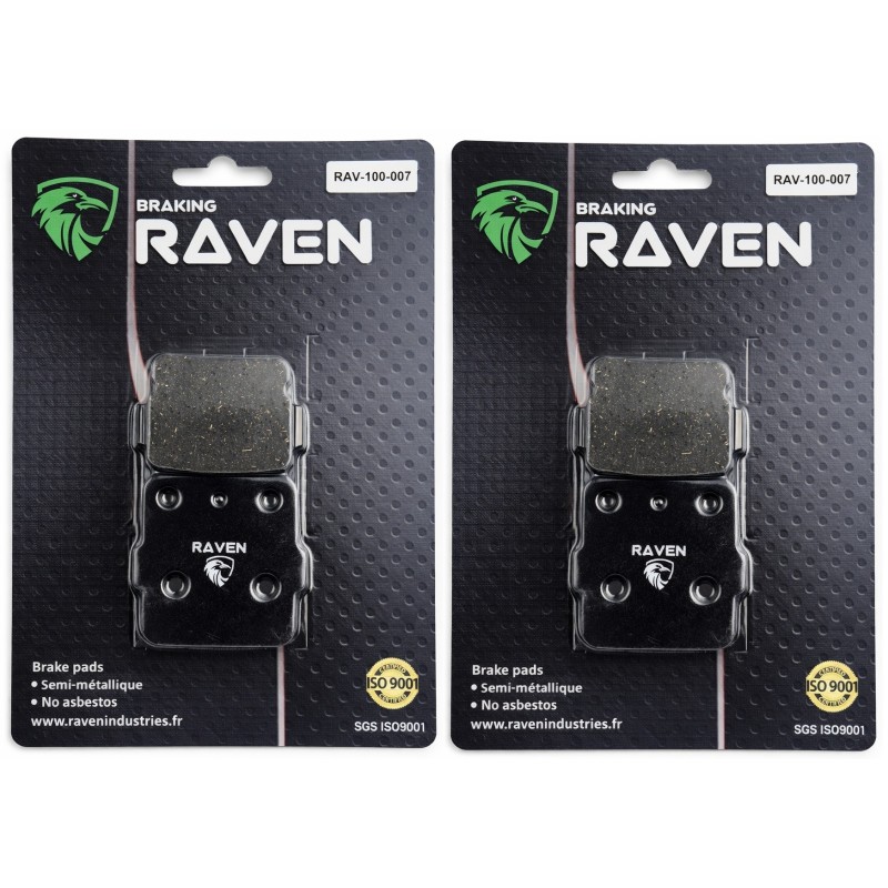 2 Kit plaquettes frein Yamaha YFM Grizzly 660  Av Ga et Av Dr Nc - EBC FA84 - Raven 101-007