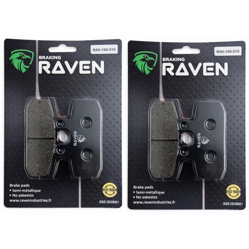 2 Kit plaquettes frein Aprilia Sportcity 250 Cube ie Av Ga et Dr Nc - EBC FA113 - Raven 101-010