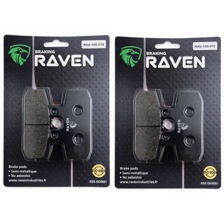 2 Kit plaquettes frein Aprilia Sportcity 250 Cube ie Av Ga et Av Dr Nc - EBC FA113 - Raven 101-010