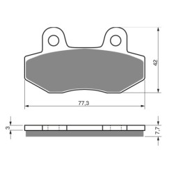 2 Kit plaquettes frein Italjet Grifon 650 59 Av Ga et Av Dr Nc - EBC FA86 - Raven 101-011