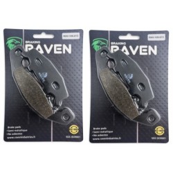 2 Kit plaquettes frein Kawasaki ZX 600 Ninja R Av Ga et Av Dr Nc - EBC FA129 - Raven 101-013
