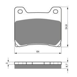 2 Kit plaquettes frein Yamaha FZ 750  Av Ga et Av Dr Nc - EBC FA88 - Raven 101-015