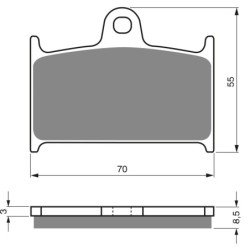 2 Kit plaquettes frein Triumph Daytona 1200  Av Ga et Dr Nc - EBC FA145 236 - Raven 101-017