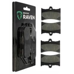 2 Kit plaquettes frein Benelli Jarno 125  Av Ga et Av Dr Nc - EBC FA126 - Raven 101-019