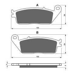 2 Kit plaquettes frein Honda CBR 1000 F  Av Ga et Dr Nc - EBC FA142 - Raven 101-022