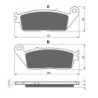 2 Kit plaquettes frein Triumph Bonneville T120 1200  Av Ga et Dr Nc - EBC FA142 - Raven 101-022
