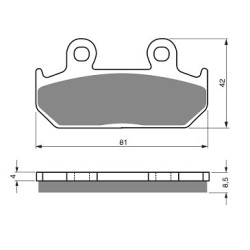 2 Kit plaquettes frein Honda VFR 400 R  Av Ga et Dr Nc - EBC FA121 - Raven 101-025