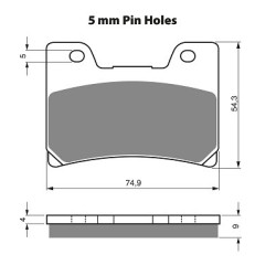 2 Kit plaquettes frein Yamaha FZR 1000 EXUP Av Ga et Dr 3GM-W0045-03-00 - EBC FA160 - Raven 101-028