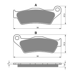 2 Kit plaquettes frein Ducati Monster 800 S2R Dark Av Ga et Av Dr Nc - EBC FA181 - Raven 101-031