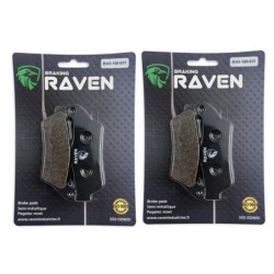 2 Kit plaquettes frein Piaggio Beverly 400 ie Av Ga et Dr Nc - EBC FA181 - Raven 101-031