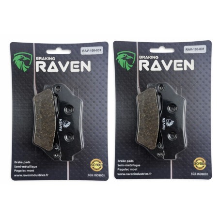 2 Kit plaquettes frein Yamaha Kilibre 300  Avant et Arrière 34117717308 - EBC FA181 - Raven 101-031
