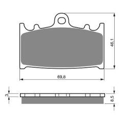 2 Kit plaquettes frein Suzuki GSF 1250 Bandit  Av Ga et Av Dr 59100-32820 - EBC FA158 - Raven 101-032