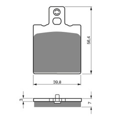 2 Kit plaquettes frein Moto-guzzi GT 650 V65 Av Ga et Av Dr Nc - EBC FA47 - Raven 101-038