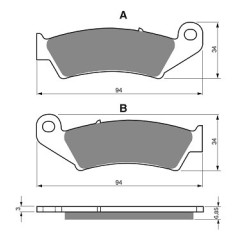 2 Kit plaquettes frein Honda XL 700 Transalp sans ABS Av Ga et Av Dr 06456-MAW-761 - EBC FA185 - Raven 101-041