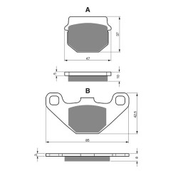 2 Kit plaquettes frein Goes 320 Max Av Ga et Av Dr Nc - EBC FA83/2 - Raven 101-042