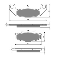 2 Kit plaquettes frein Kawasaki GPZ 400 R Av Ga et Av Dr Nc - EBC FA141 - Raven 101-044