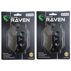2 Kit plaquettes frein Yamaha Tmax 500 XP S Av Ga et Dr Nc - EBC FA179 - Raven 101-048