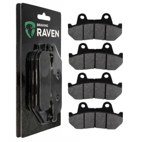 2 Kit plaquettes frein Honda GL 500 Silver Wing  Av Ga et Dr Nc - EBC FA69/2 - Raven 101-049