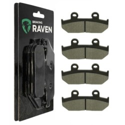 2 Kit plaquettes frein Honda CBR 750 Super Aero  Av Ga et Av Dr Nc - EBC FA124 - Raven 101-051