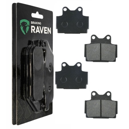 2 Kit plaquettes frein Yamaha FZ 400 R Av Ga et Av Dr Nc - EBC FA104 - Raven 101-067