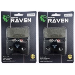 2 Kit plaquettes frein Yamaha TDM 900  Av Ga et Dr 4XV-W0045-00-00 - EBC FA168/252 - Raven 101-070