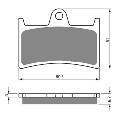 2 Kit plaquettes frein Yamaha Tracer 900 GT  Av Ga et Av Dr Nc - EBC FA168/252 - Raven 101-070