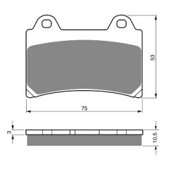 2 Kit plaquettes frein Yamaha TZR 250  Av Ga et Av Dr Nc - EBC FA123 - Raven 101-073