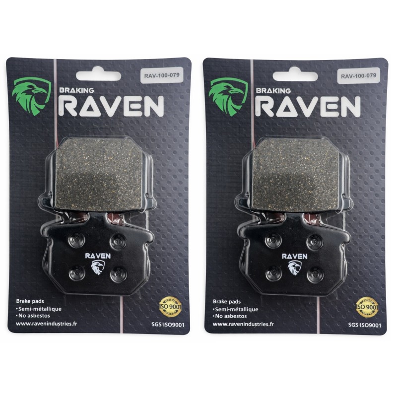 2 Kit plaquettes frein Honda GL 1000 Gold-Wing  Av Ga et Av Dr Nc - EBC FA30 - Raven 101-079