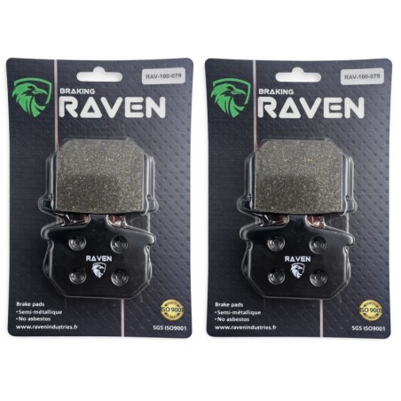 2 Kit plaquettes frein Honda GL 1100 Gold-Wing  Av Ga et Av Dr Nc - EBC FA30 - Raven 101-079