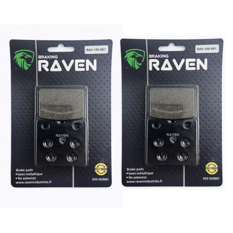 2 Kit plaquettes frein Moto-guzzi California 1100  Av Ga et Dr Nc - EBC FA18 - Raven 101-081