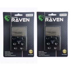 2 Kit plaquettes frein Moto-guzzi Florida 650 V65 Av Ga et Dr Nc - EBC FA18 - Raven 101-081