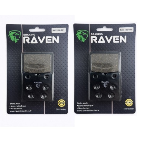 2 Kit plaquettes frein Moto-guzzi Le Mans 1000 IV et V Av Ga et Av Dr Nc - EBC FA18 - Raven 101-081