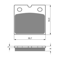 2 Kit plaquettes frein Moto-guzzi S 1000  Av Ga et Dr Nc - EBC FA18 - Raven 101-081